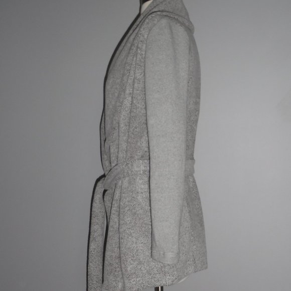 Anthropologie Dolan Northfield Knit Fleece Chevron Open front Sweater Jacket - Picture 8 of 11